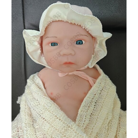 45cm Can Drink Water &Pee Newborn Girl Doll Full Body Silicone Reborn Baby Dolls - Picture 4 of 8